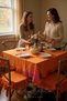 Buldan Linen Frilly Vintage Orange Tablecloth - 2