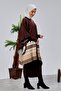 معطف تريكو بنقشة عرقية مع إكسسوارات من ETEGI - 5