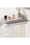 White Esi̇la Metal Wall Mounted Jewelry Hanger Jewelry Stand Bracelet Necklace Hanger Rack Jewelry Organizer - 8