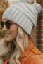 Women's Winter Pompom Thick Knitted Beanie - 5