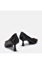Large Size Women's Genuine Leather Stiletto 41-42-43-44-Black - 5