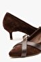 Simone Brown Suede Leather Women's Heeled Shoes - 5