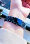 Original Women's Wristwatch, Cut Glass Waterproof Navy Blue Steel Band - Bracelet Gift Dkby2050C1 - 7