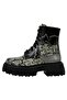 Women's Vegan Leather Black Long Boots - Catch the Moment Design - 3