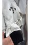 Girl's Bonjour Letter Printed Velvet Leggings Hooded Bottom Top Set - 5