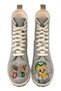 Women's Vegan Leather Grey Long Boots - Warner Bros Tweety Looney Tunes Ski Club Design - 2