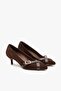 Simone Brown Suede Leather Women's Heeled Shoes - 4