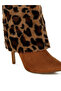 Women Fold-Over Calf-High Boots in Leopard - 5