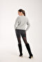 Gray Color Bib Cardigan with Pockets - 6