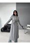 Women's Premium Imported Fabric Tie-Up Belted Cashmere Coat - 2