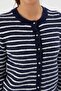 Striped knit cardigan laci - 2
