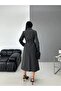 Women's Premium Imported Fabric Tie-Up Belted Cashmere Coat - 8