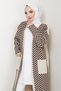 Stripe Detailed Knitwear Cardigan 1604 - Brown - 4