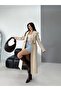 Women's Premium Imported Fabric Tie-Up Belted Cashmere Coat - 6
