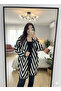 Zigzag Patterned Oversize Knit Cardigan - 3