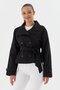 Beli Belted Crop Trench Coat Black