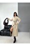 Women's Premium Imported Fabric Tie-Up Belted Cashmere Coat - 5