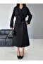 Women's Belted Lined Premium Imported Fabric Cape Coat - 8