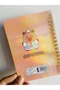 Capybara notebook - spiral bound, lined, gold foil accents, glossy cover - 15x11 cm - 2