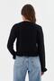 Ruffle Detailed Cardigan Black - 5