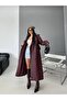 Women's Lined Premium Leather Trench Coat with Epaulettes and Cape - 3