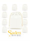 10 Pieces White Raw Cloth Pouch with Drawstring -Bag-Organizer-Storeage Pouch