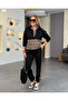 Women's Stylish and Comfortable Two-Piece Set Blouse Pants Leopard Detail - 3