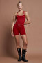 Laguna red v-scrunch seamless women's workout shorts - 7