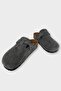 Unisex Buckle Detailed Cork Anatomical Sole Slippers Smoked - 3