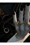 Double Row Women's Ring with Stones Adjustable Gold and Silver Color Steel-Like Jewelry - 4