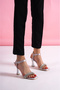 Ankle-Strapped Stone Evening Dress Stiletto Heeled Shoes (8cm) - 3