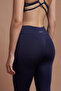 Moss V Navy Blue Seamless Scrunch Butt Lifting Sports Leggings - 3