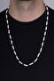 Hematite Round Cut Natural Stone Men's Necklace - 2
