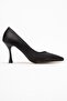Women's Striped Patterned Stiletto Shoes; Black Striped - 2