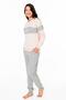 Women's 2 Thread Winter Home Wear Pajama Set, Narrow Leg, Long Sleeve, Pocket Detail