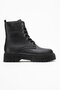 Flat Sole Long Women's Boots Black Skin Yellow - 2