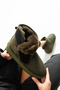 Khaki Suede Fur Lined Winter Women's Boots – Suede Long Boots, Women's Winter Shoes, Fur Lined Women's Boots - 3