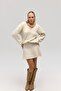 Nordis Volanlı Ecru Knitwear Mini Skirt - 2