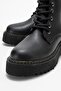 Flat Sole Long Women's Boots Black Skin Yellow - 3