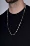 Round Cut Jasper Stone Natural Gemstone Men's Necklace - 3