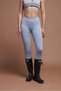 Moss V Powder Blue Seamless Seamless Scrunch Recovery Sports Leggings - 3