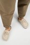 Karis Women's Genuine Leather Lace-Up Sabo Beige Slippers - 7