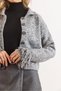 Women's Smoked Cuff Fringed Knitted Cardigan Hrk-19000419 - 5