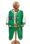 Basketball Green College Jacket, Pants and Sweatshirt 3-Piece Baby Boy Bottom-Top Tracksuit Set