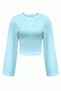 Women's Long-Sleeve Waist-Fitted Blouse - 2