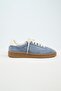 Palminteri 2 Men's Genuine Leather Lace-Up Blue-Ecru Sneakers - 2