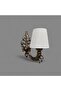 Grape Kol Zamak Metal Sconce with Antique Finish, Cream Color, with Hat - 5