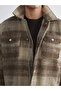 Comfortable Fit Plaid Cashmere Men's Shirt Jacket - 3