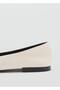 Lace-up Detailed Leather Ballerinas - 4