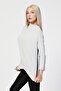 Off-Shoulder Oversize Blouse - Silver - 4